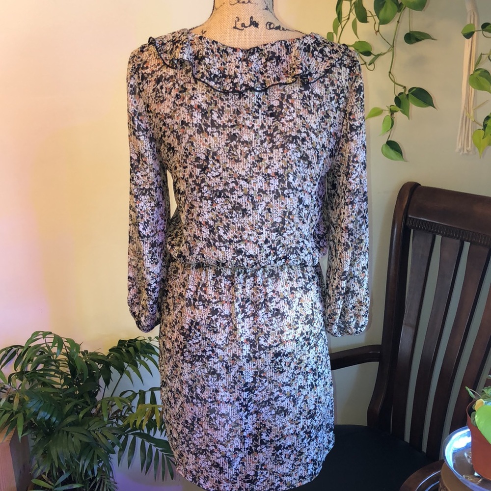 Printed Ruffled Dress Top - Picture 4 of 6